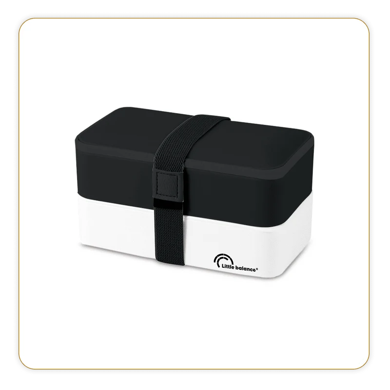 Lunchbox, 2 étages 1200ml Noir & Blanc
