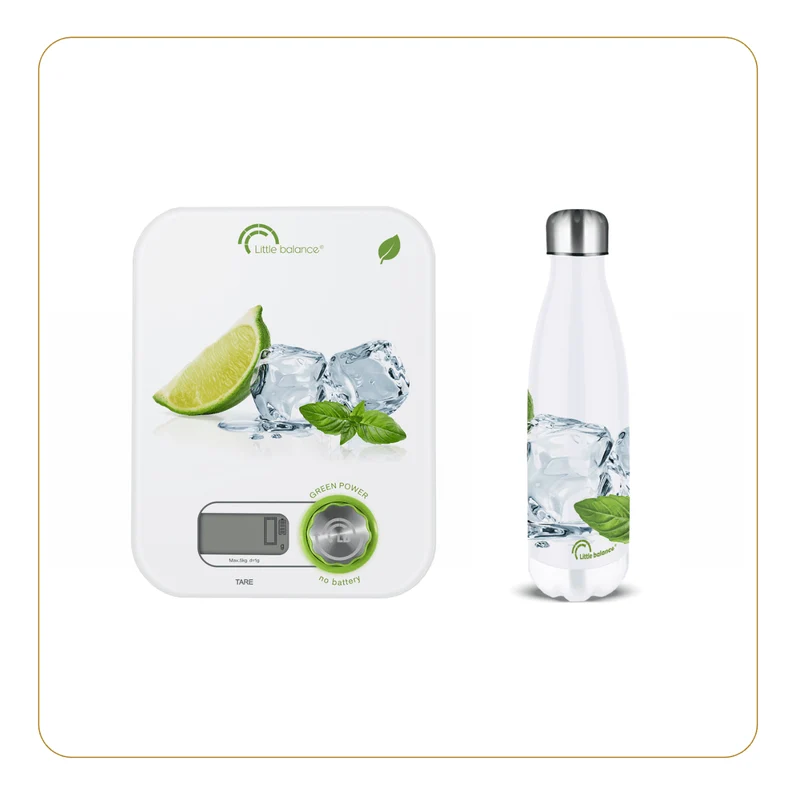 Coffret Responsable (balance + bouteille isotherme) Lemon ice
