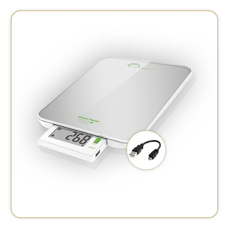 Balance de cuisine, Slide 6 USB, Silver, Sans pile
