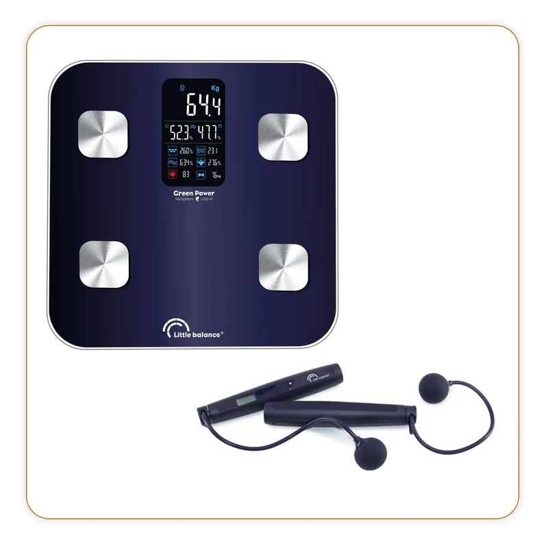 Impédancemètre + Corde à sauter connectés, Connect Easy Jump USB, Sans pile