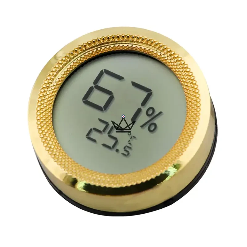 Hygromètre Électronique Cigares CARBONRING — LCD, 3 Finitions Or Noir Argent | Cave Cigare