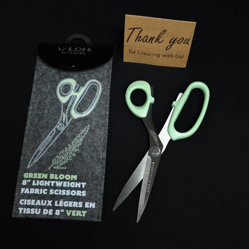 LDH Scissors | Ciseaux Green Bloom légers pour tissu | 8", 9" et 10"