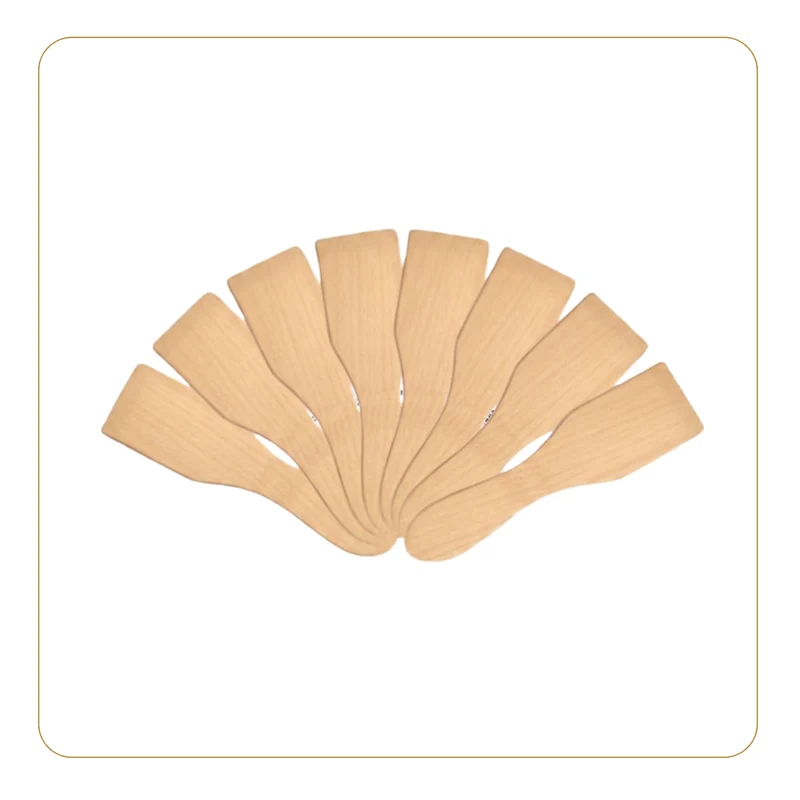 Lot de 8 spatules à raclette en bois naturel