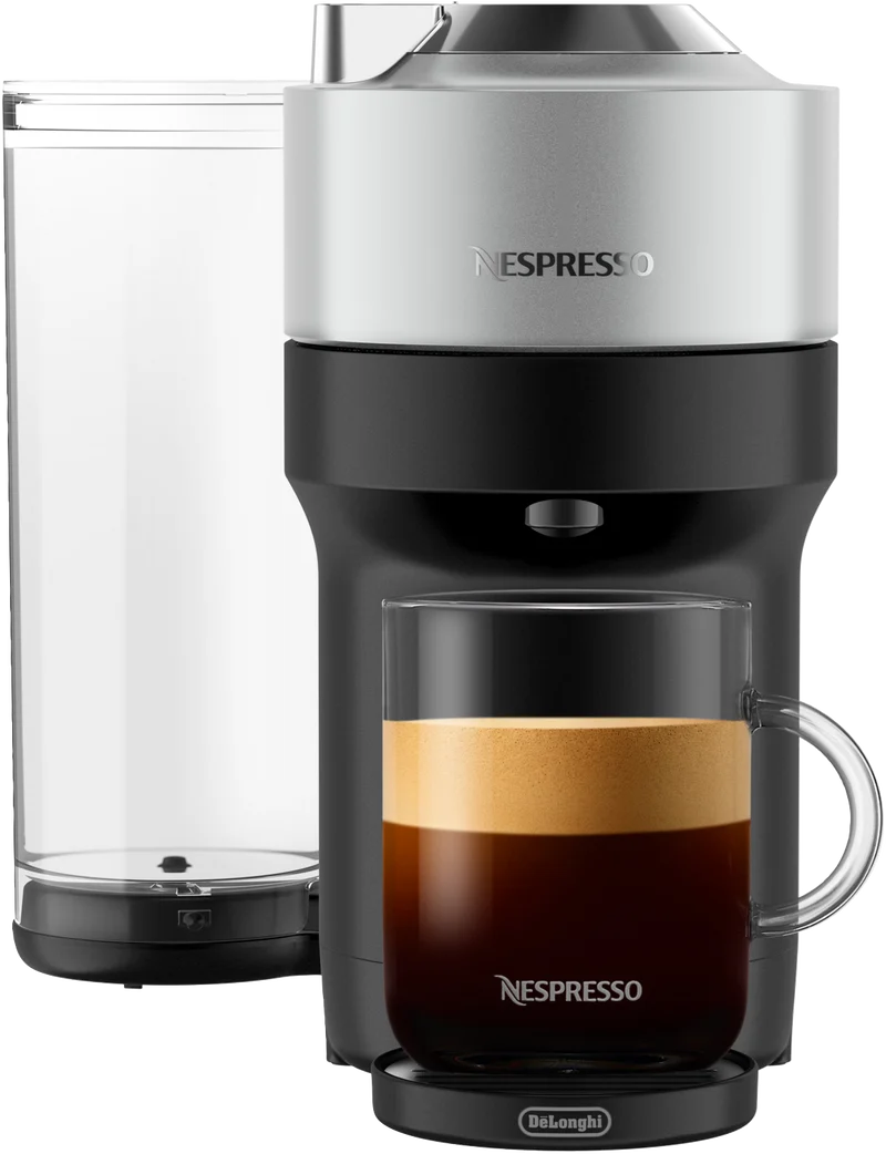 Nespresso Vertuo Pop+ Deluxe Capsule Coffee Machine Bundle Silver