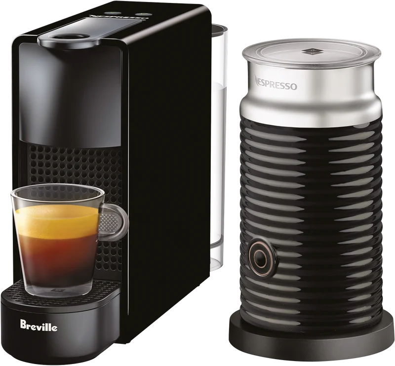 Nespresso Essenza Mini Capsule Coffee Machine Bundle Black