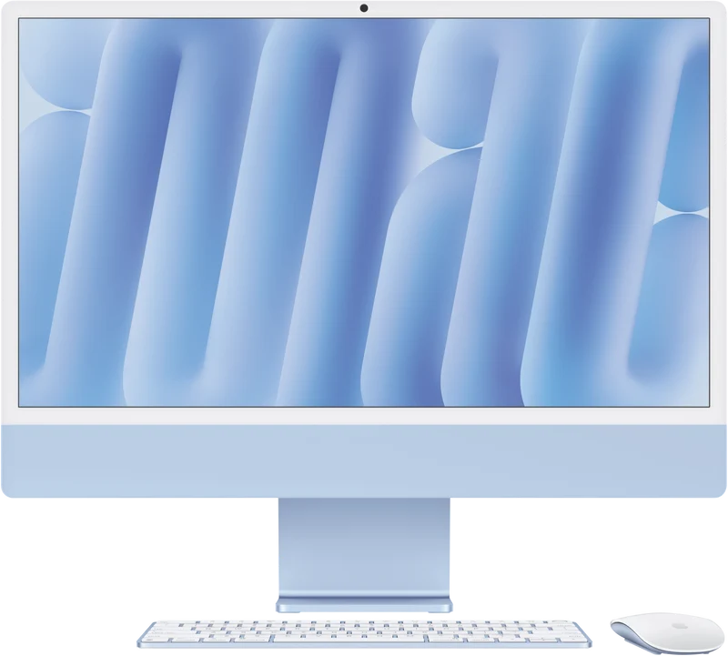 Apple iMac 24" Retina 4.5K Display with M4 chip 10-core GPU 24GB 512GB - Blue