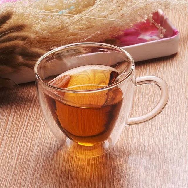 Tasse Transparent en Forme de Coeur