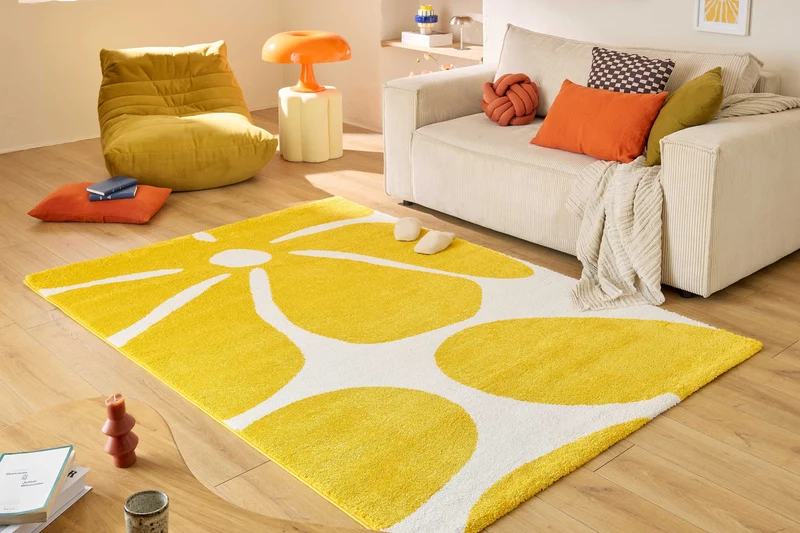 Tapis jaune - Groovy