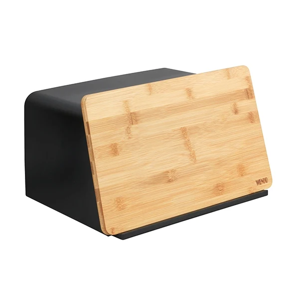 Boîte à pain Kubo noire Wenko by Maximex