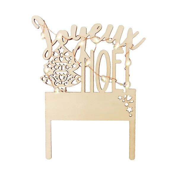 Décoration bois et LED Joyeux Noël Scrapcooking