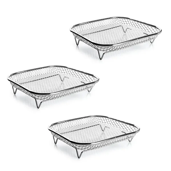 Lot 3 paniers carrés pour friteuse à air chaud Ibili