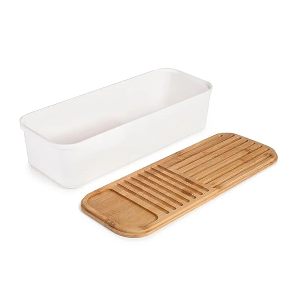 Boîte à pain couvercle bambou 39,5 x 15 cm Ibili