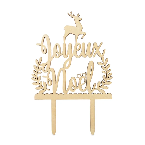 Décoration bois gâteaux Joyeux Noël Scrapcooking