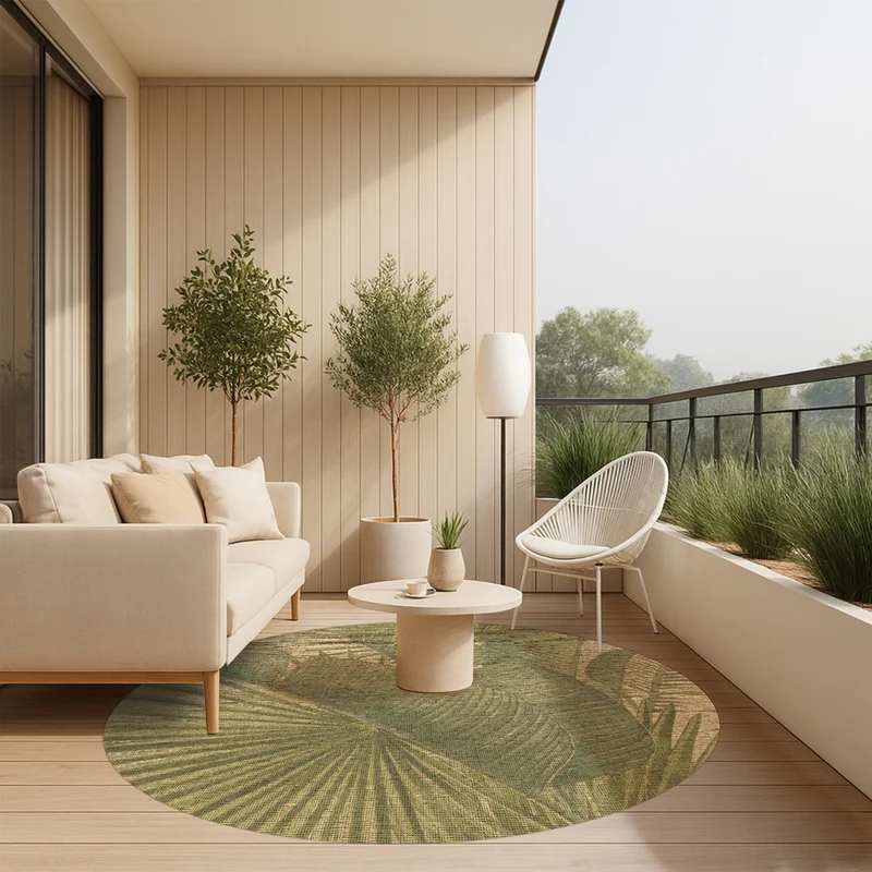 Tapis en vinyle pour intérieur / extérieur – Tropical