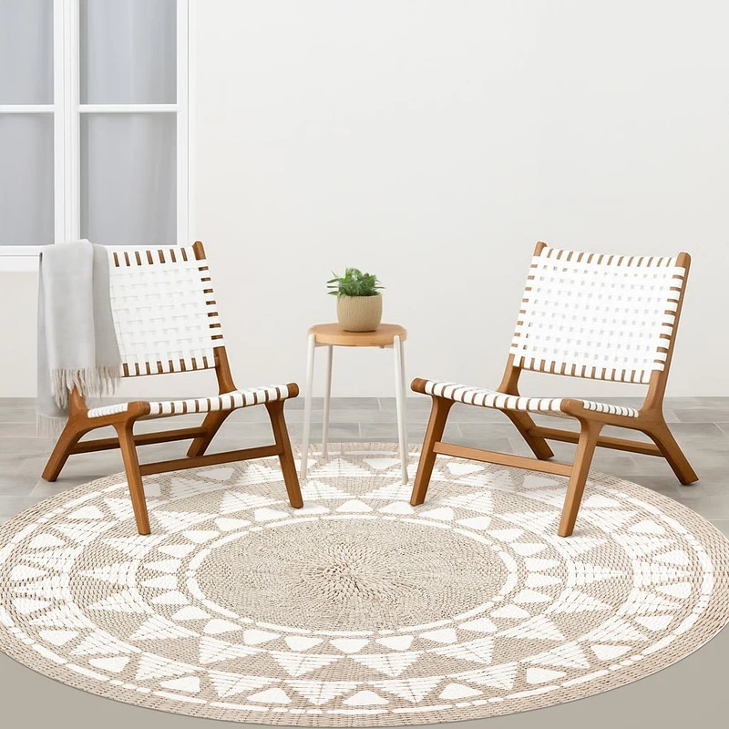 Tapis en vinyle pour intérieur / extérieur – Khamba rotin