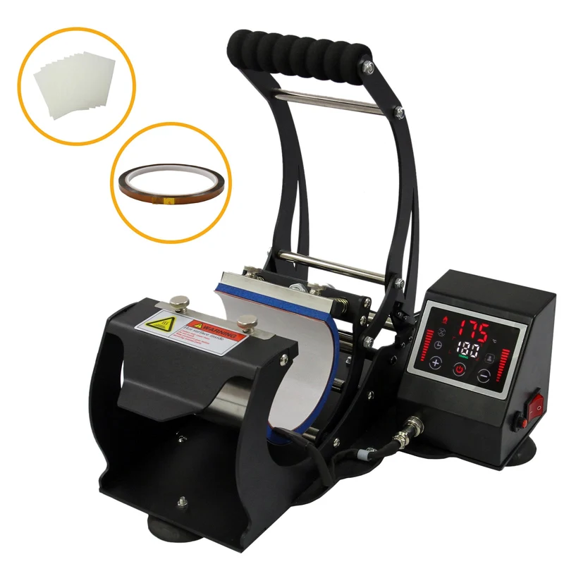 PixMax Lot de Presse à Tasses 2.0, Papier de Sublimation & Ruban Thermorésistant