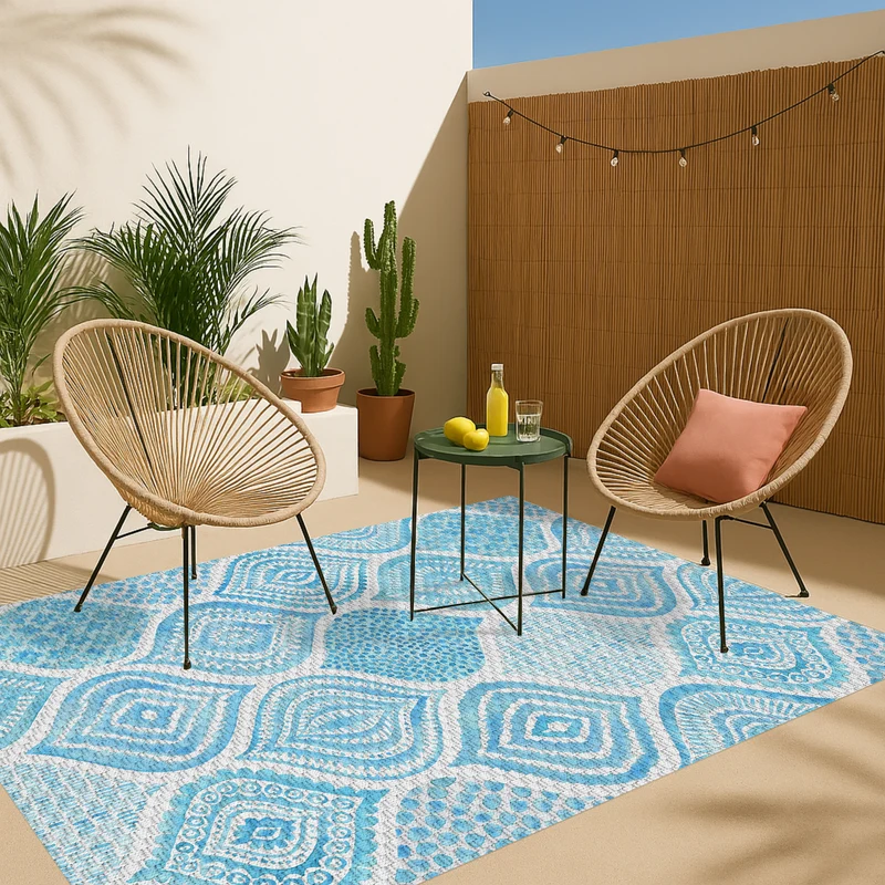 Tapis en vinyle pour intérieur / extérieur - Aqua