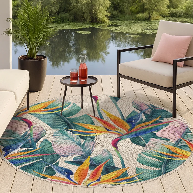 Tapis en vinyle pour intérieur / extérieur - Oiseaux de paradis