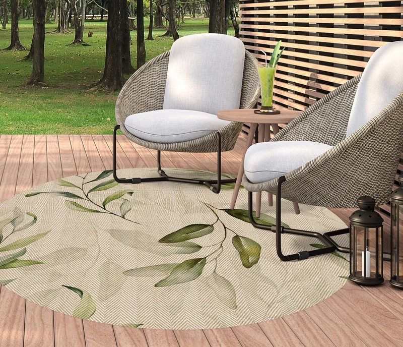 Tapis en vinyle pour intérieur / extérieur - Jardín français