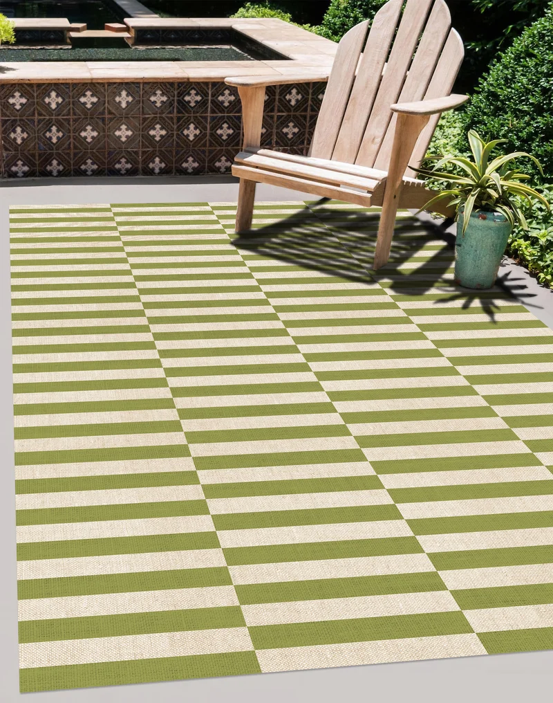 Tapis en vinyle pour intérieur / extérieur - Vert olive