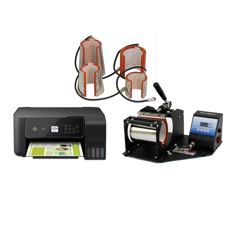 PixMax Lot de Presse à Chaud Pour Tasses, Accessoires & Imprimante