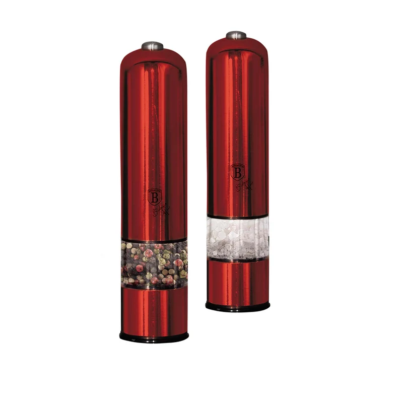 Set De 2 Molinillos Eléctricos De Pimienta Y Sal.