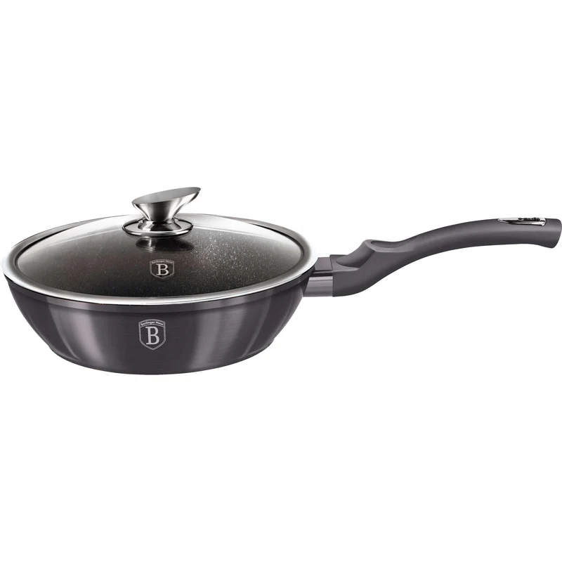 Sartén Honda Con Tapa De 24 Cm