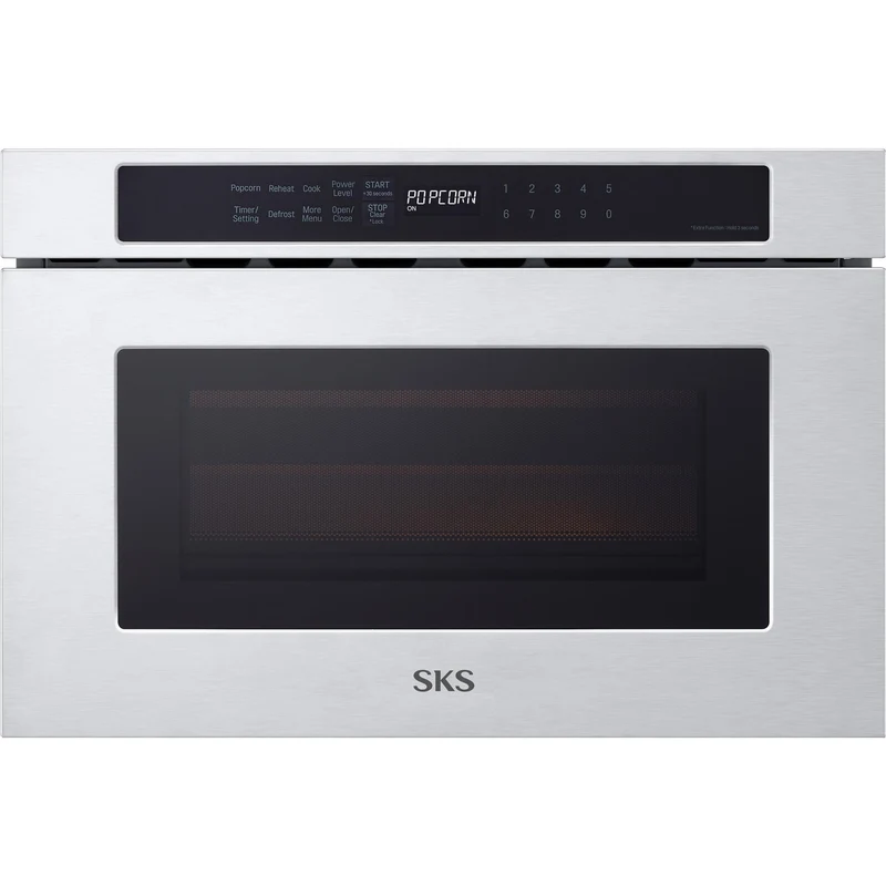 Germain Larivière Four à micro-ondes tiroir intégré de 24 po., 1.2 pi.cu. avec cuisson par capteur SKS SKSMD2401S - Vente finale - Modèle de plancher - Vendu tel quel