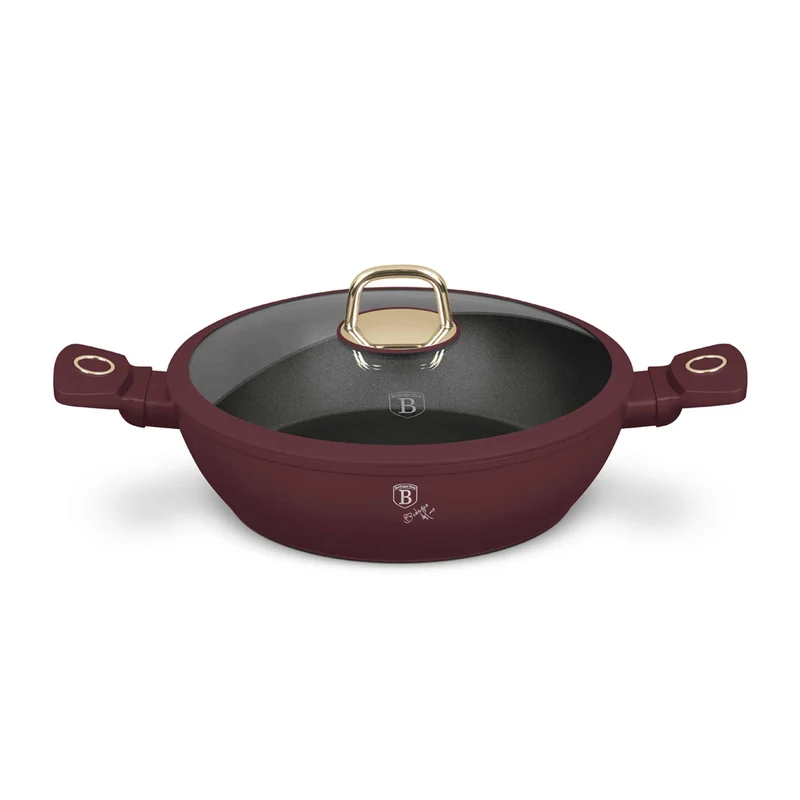 Olla Poco Profunda Con Tapa De 28 Cm