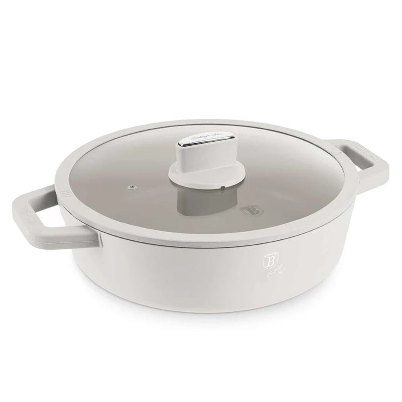 Olla Poco Profunda Con Tapa De 28 Cm