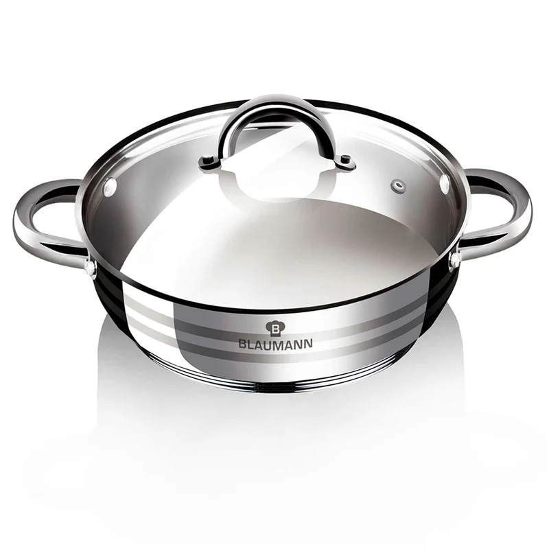 Olla Poco Profunda Con Tapa De 24 Cm