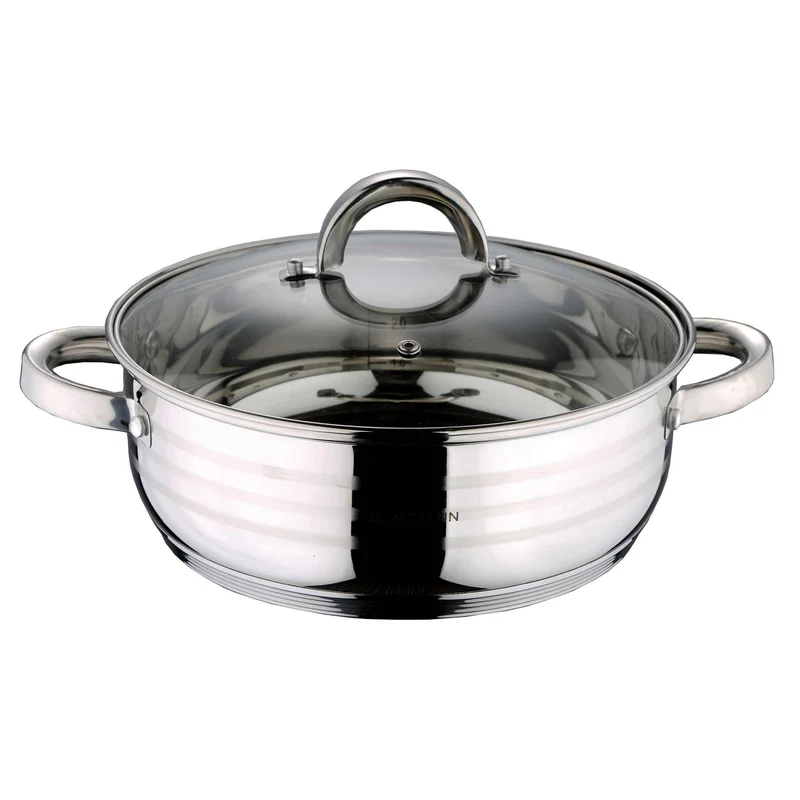 Olla Poco Profunda Con Tapa De 32 Cm