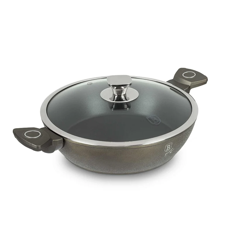 Olla Poco Profunda Con Tapa De 28 Cm