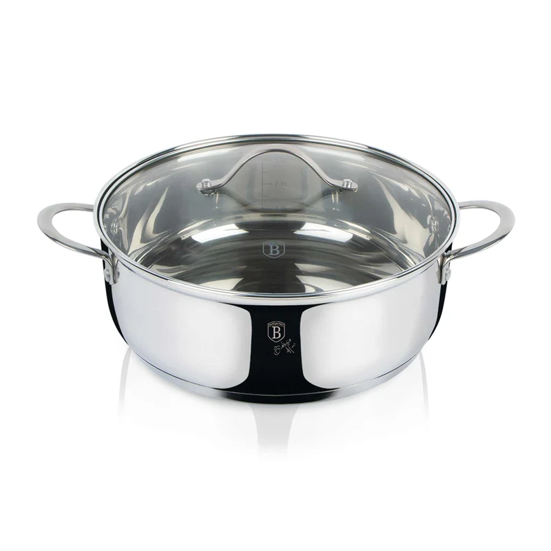 Olla Poco Profunda Con Tapa De 28 Cm