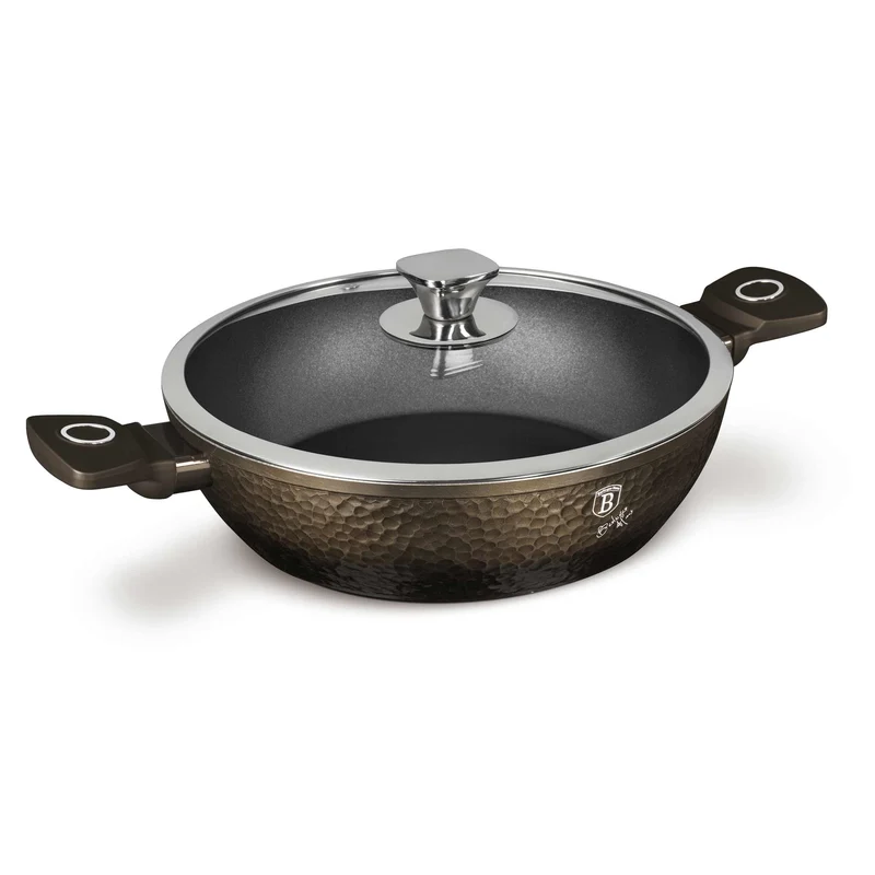 Olla Poco Profunda Con Tapa De 28 Cm