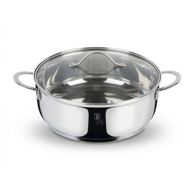 Olla Poco Profunda Con Tapa De 24 Cm