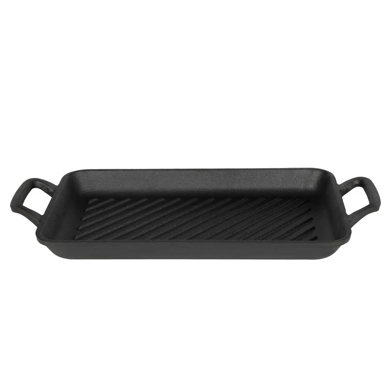 Plancha Rectangular Para Parrilla De Hierro Fundido De 33 Cm