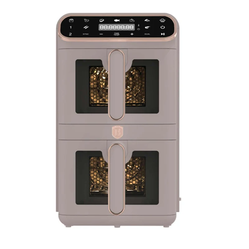Freidora De Aire De Doble Cesta De 5,5+5,5 L Con Ventanas Visibles