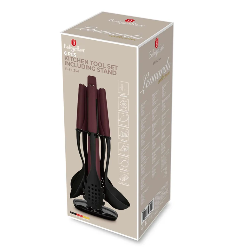 Set De 6 Utensilios De Cocina Con Soporte
