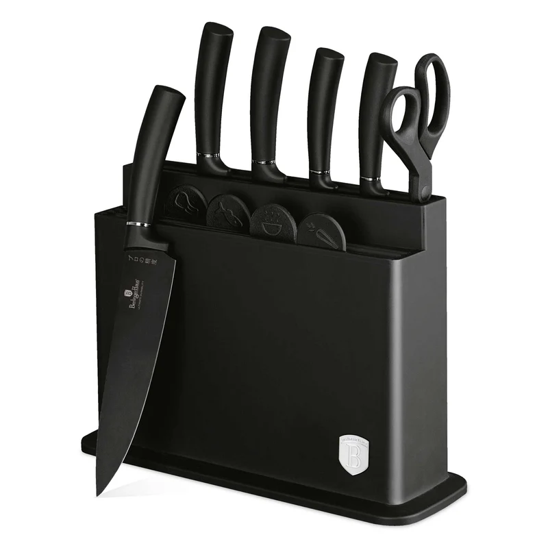 Set De 11 Cuchillos Con Soporte Y Tabla De Cortar.
