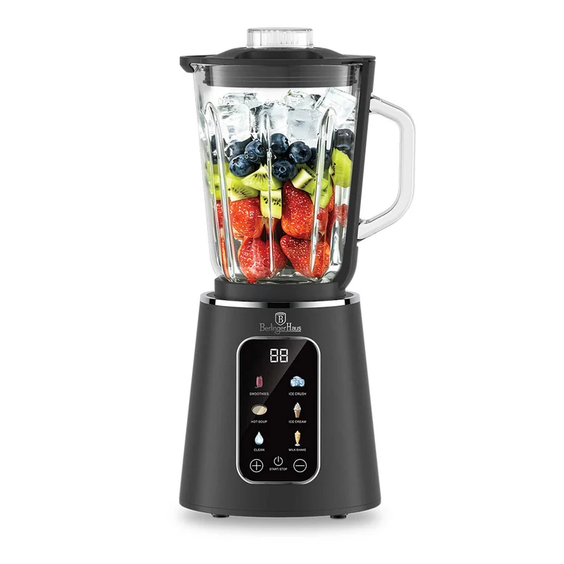 Batidora De Mesa Digital Con Jarra De Cristal De 1,5 L Y 1000 W.