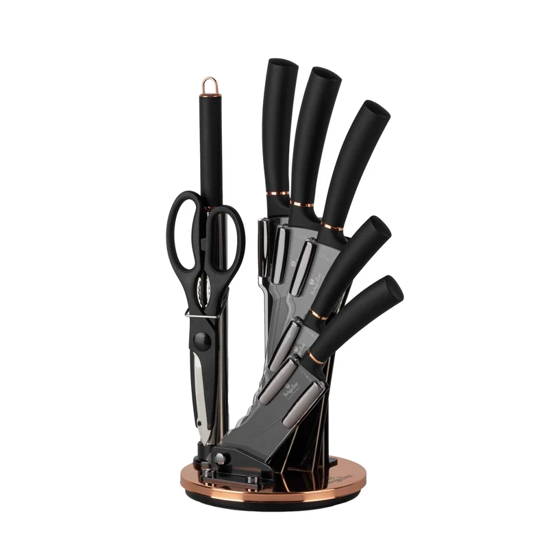 Set De 8 Cuchillos Con Soporte Acrílico
