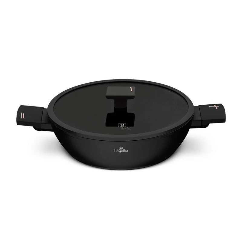 Olla Poco Profunda Con Tapa De 28 Cm
