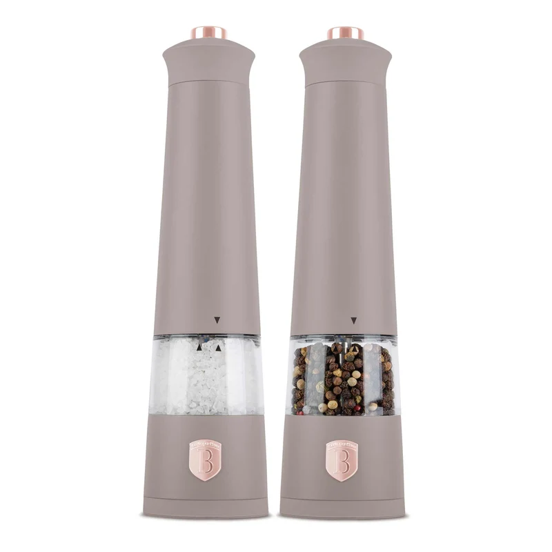 Set De 2 Molinillos Eléctricos De Pimienta Y Sal.