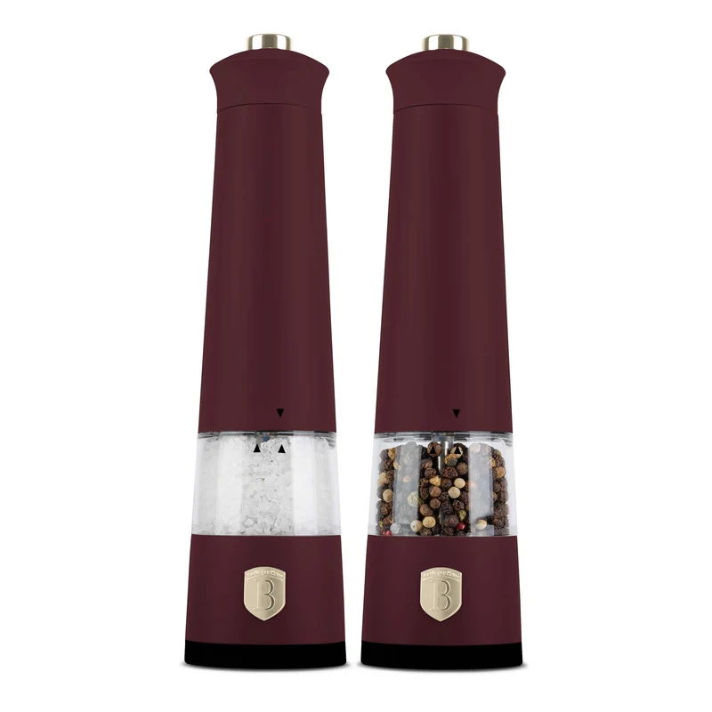 Set De 2 Molinillos Eléctricos De Pimienta Y Sal.