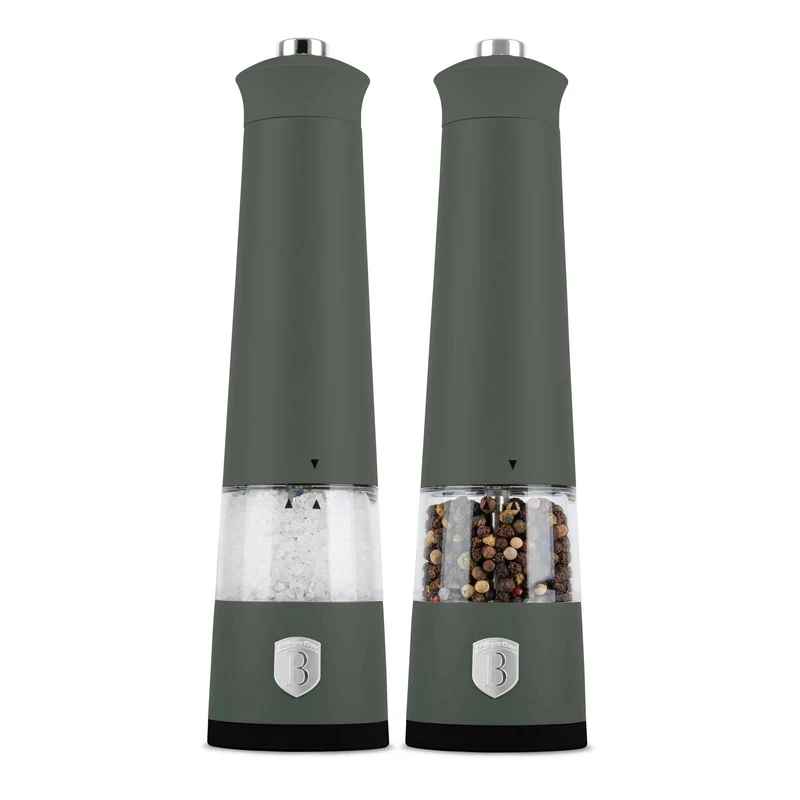 Set De 2 Molinillos Eléctricos De Pimienta Y Sal.
