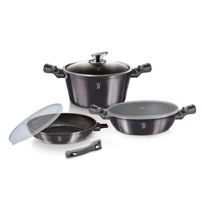 Set De 6 Piezas De Utensilios De Cocina Con Mango Desmontable