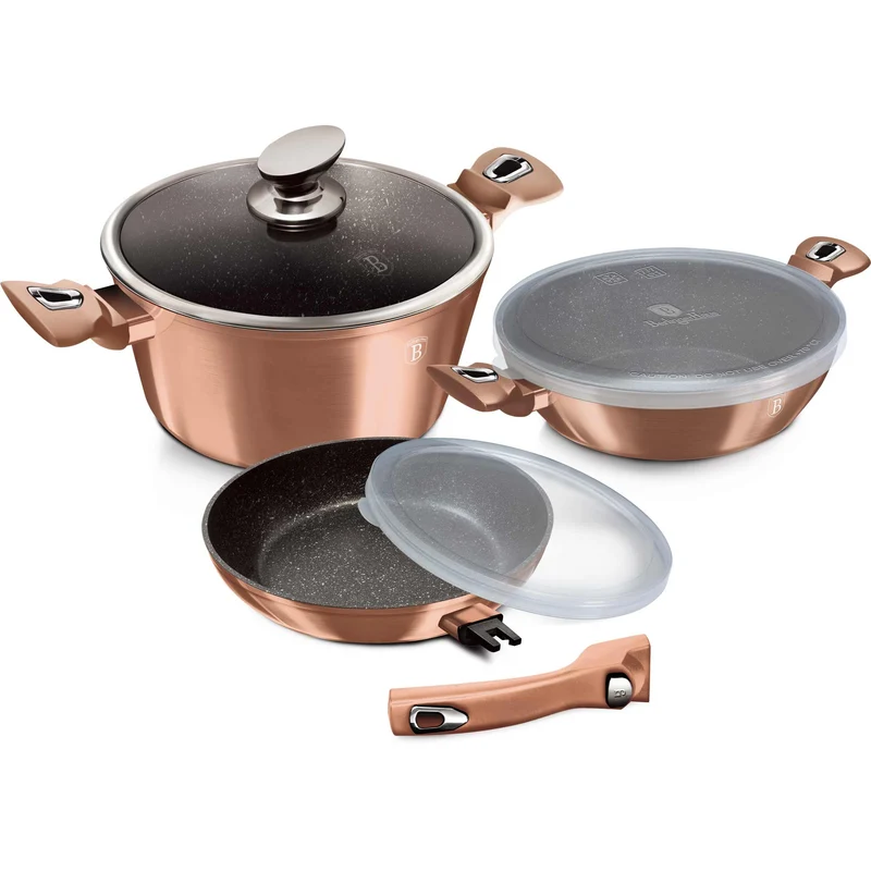 Set De 6 Piezas De Utensilios De Cocina Con Mango Desmontable