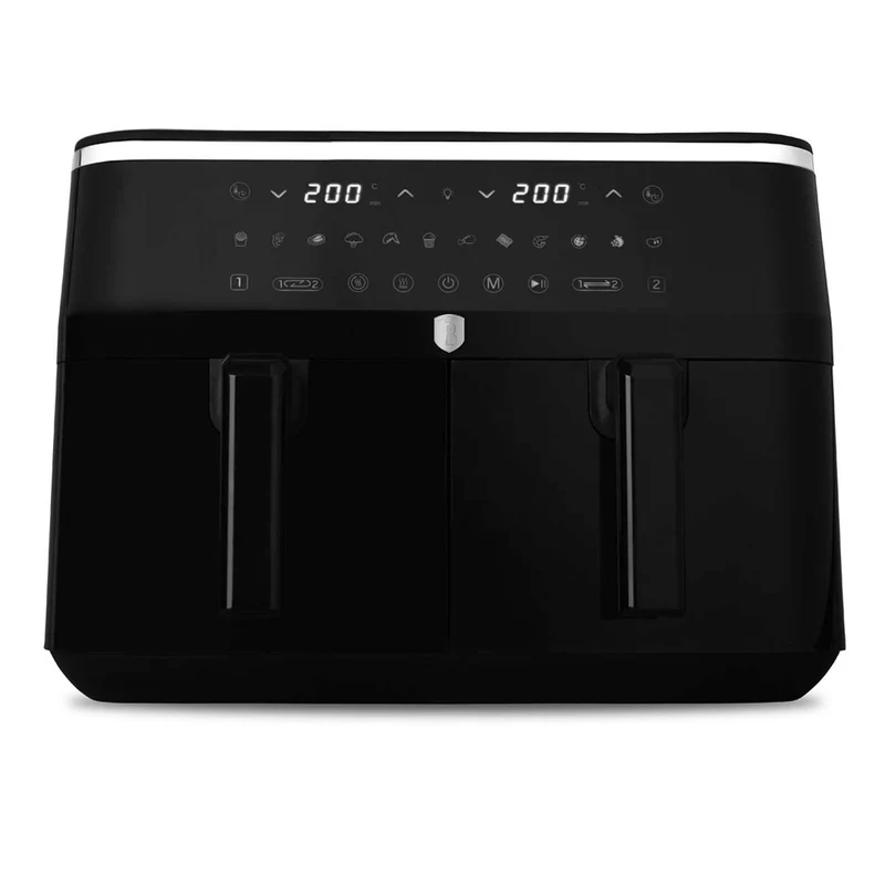 Freidora De Aire De Doble Cesta De 4,5+4,5 L Con Ventanas Visibles