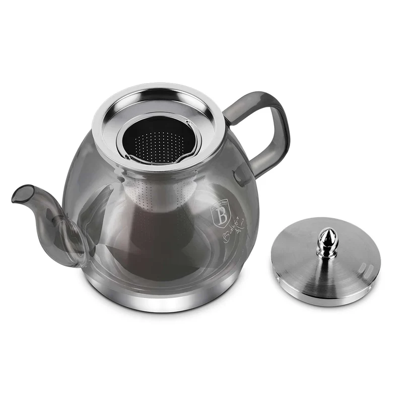 Tetera De Vidrio Con Filtro De 1,2 L, Apta Para Inducción.